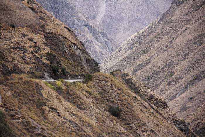 Mountain and valley hillsides and vegetation